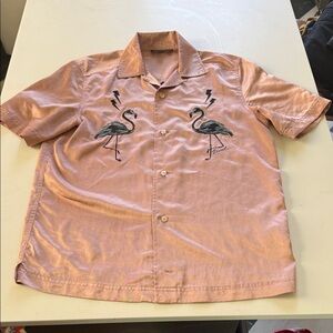 Diesel Pink Flamingo Embroidered Shirt